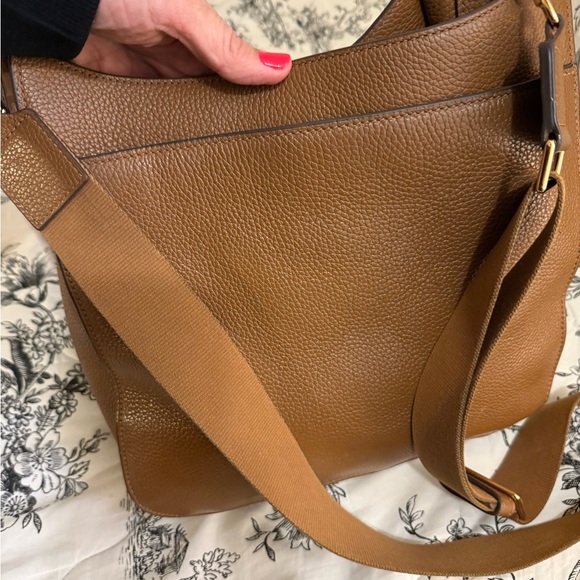Tory Burch Thea Brown Pebbled Leather Crossbody - Picture 4 of 7